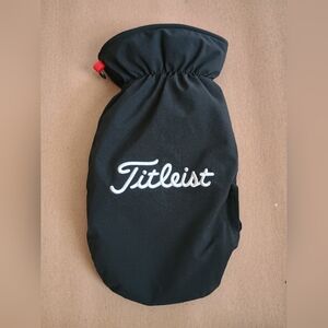 Titleist Golf Mitten Mens Black Logo Left Hand Only
